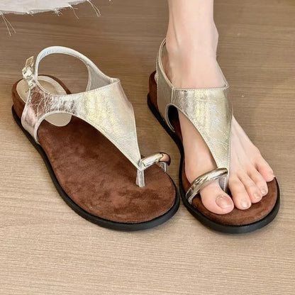 Low-heeled Transparent Rhinestone Shoes