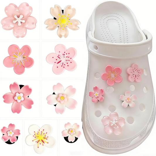 Sakura Flower Croc Charms Set