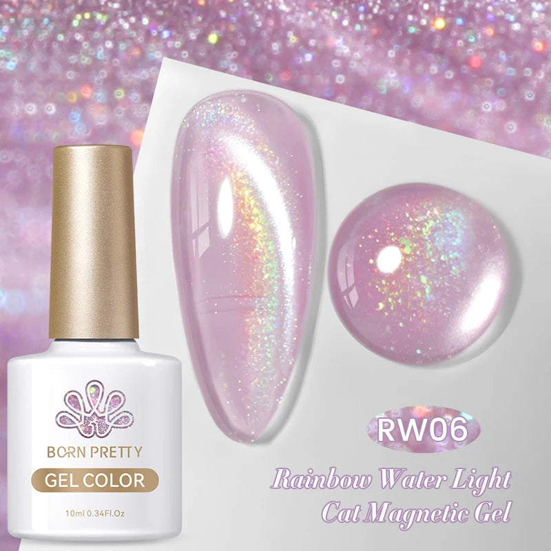 BORN PRETTY 10ml Pink Glass Cat Magnetic Gel