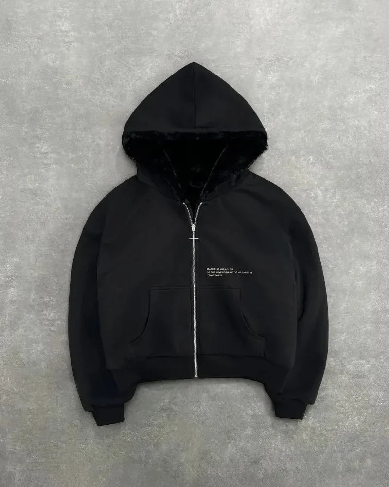 Harajuku Loose Zipper Hoodie