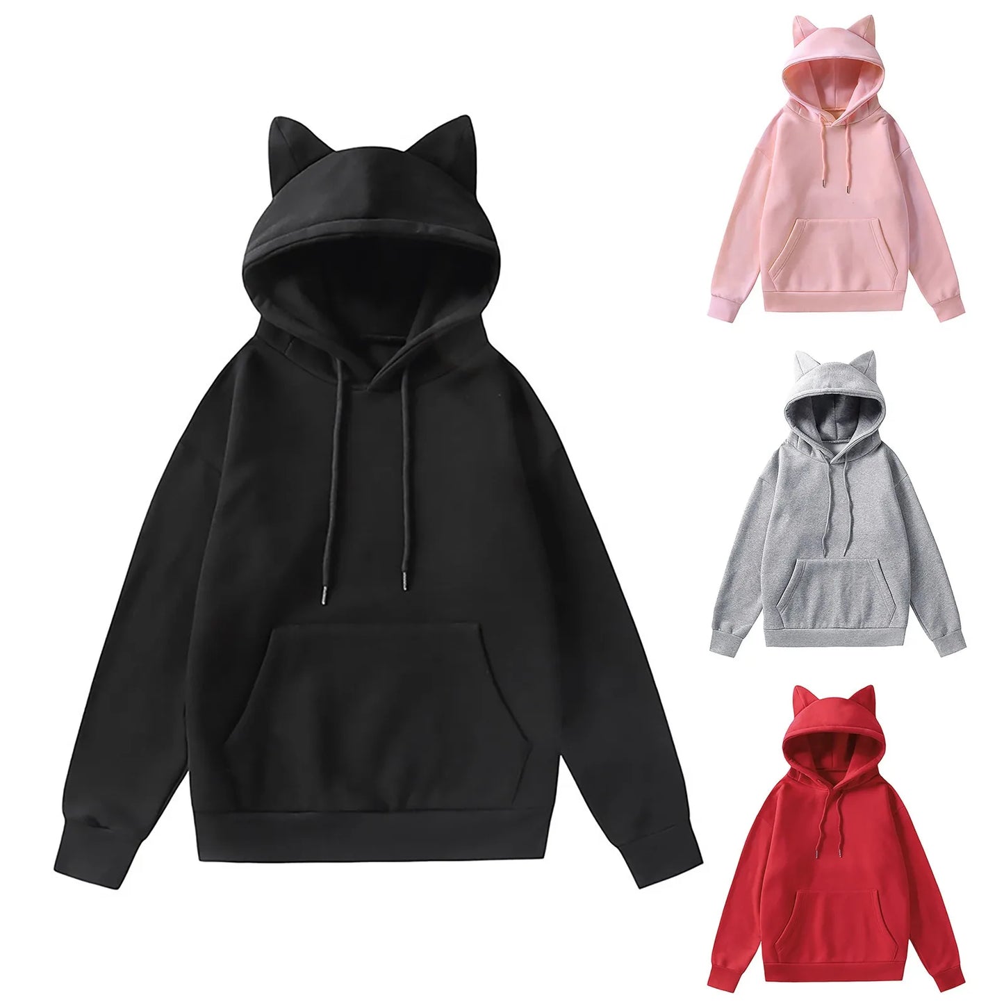 Cute Girls Cat Ears Hoodie