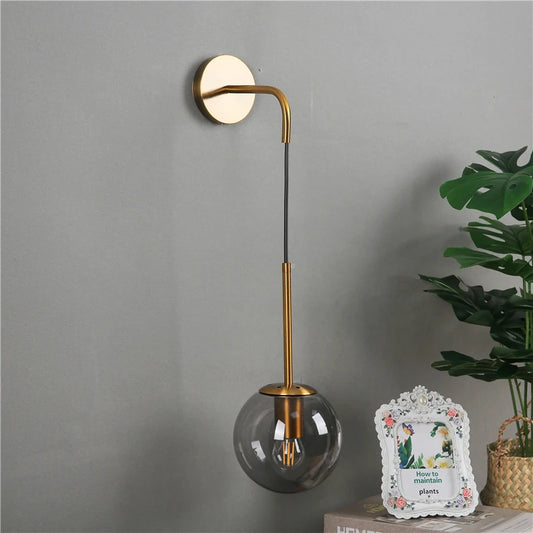 Nordic Modern Glass Ball Wall Lamps Retro