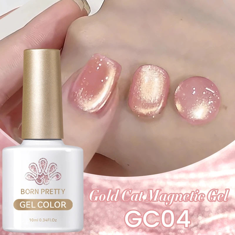 BORN PRETTY 10ml Pink Glass Cat Magnetic Gel