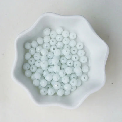 50pcs 4*6mm Rondelle Austria faceted Flat Acrylic Round Beads