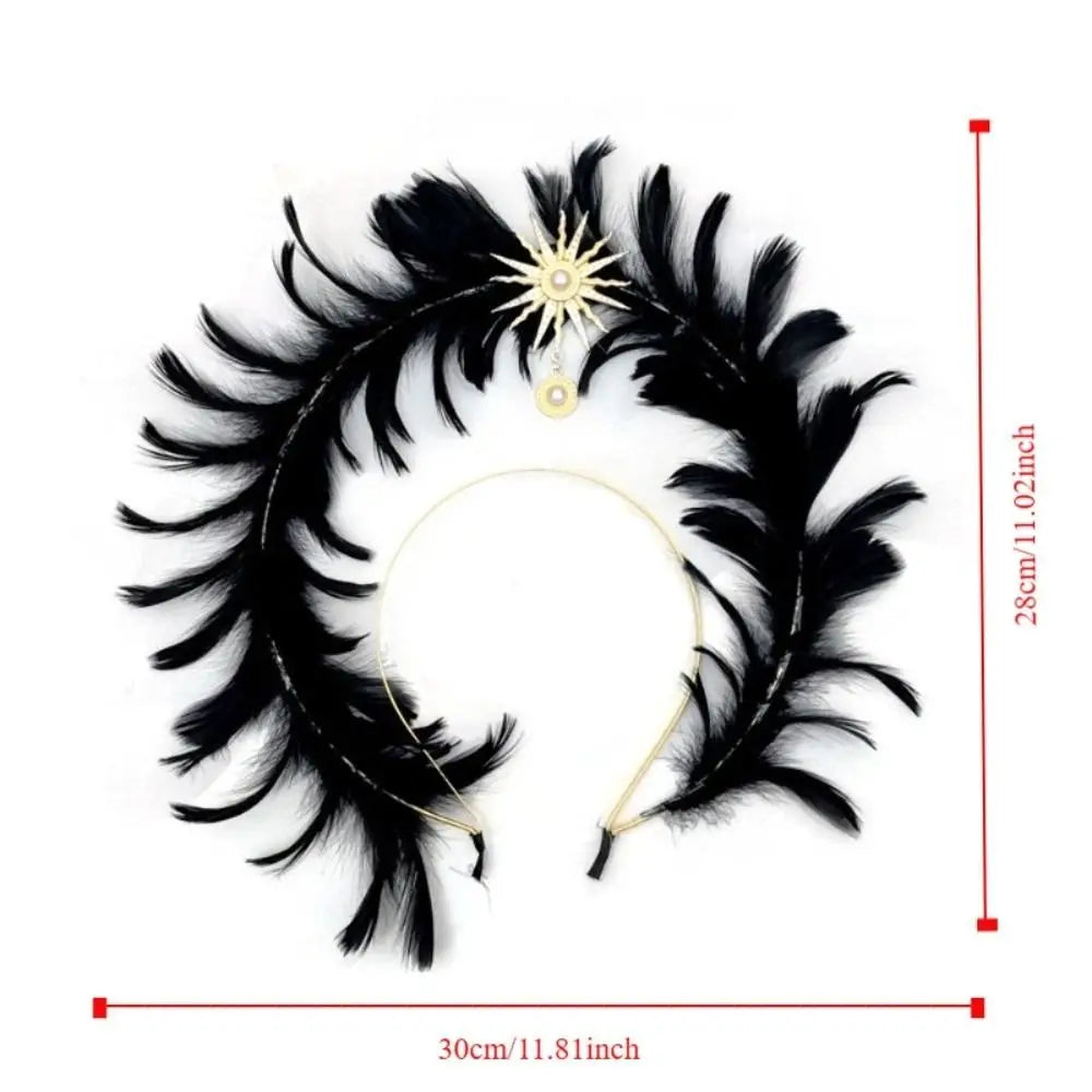 Dress Up Props Feather  Crown Headband