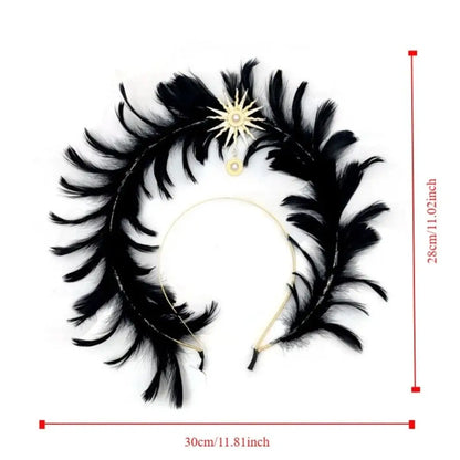 Dress Up Props Feather  Crown Headband