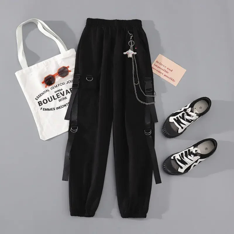 Women's Harajuku Cargo Pants 2 Piece Sets