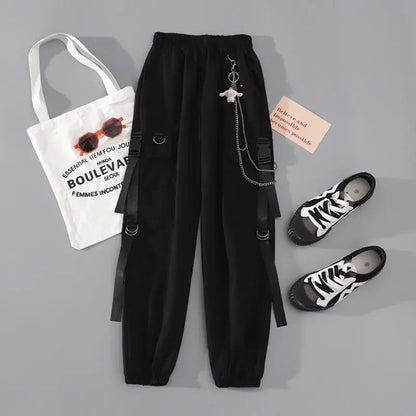 Women's Harajuku Cargo Pants 2 Piece Sets