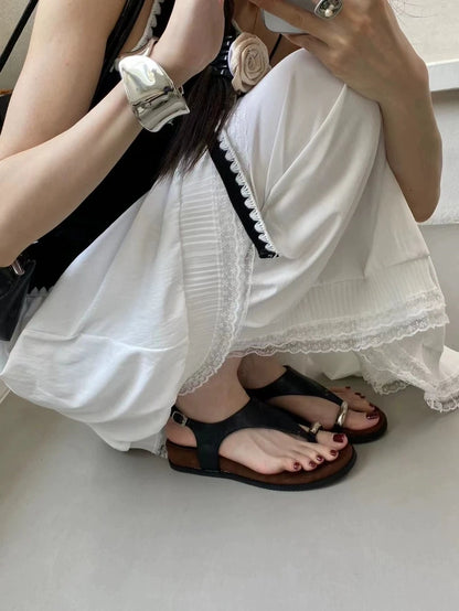 Low-heeled Transparent Rhinestone Shoes