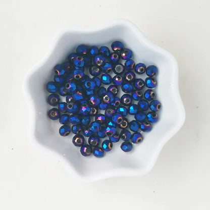 50pcs 4*6mm Rondelle Austria faceted Flat Acrylic Round Beads