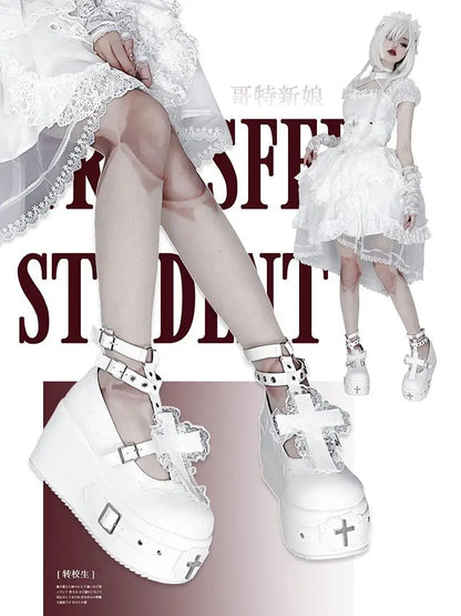 Gothic Bride Lolita Shoes