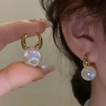 Teardrop Opal Zircon Butterfly Earrings