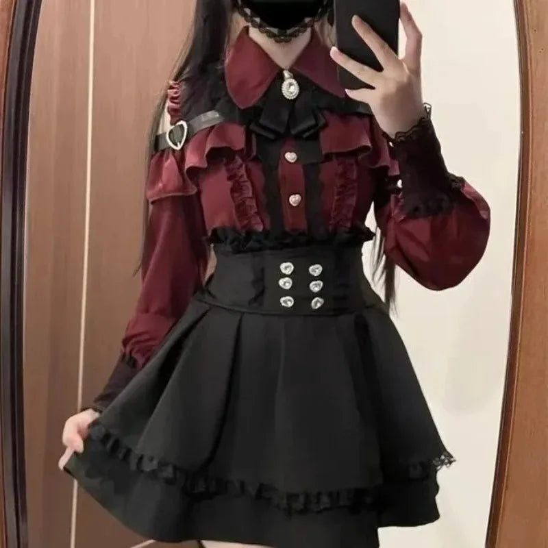 Japanese Style Lolita 2 Piece Set Y2k