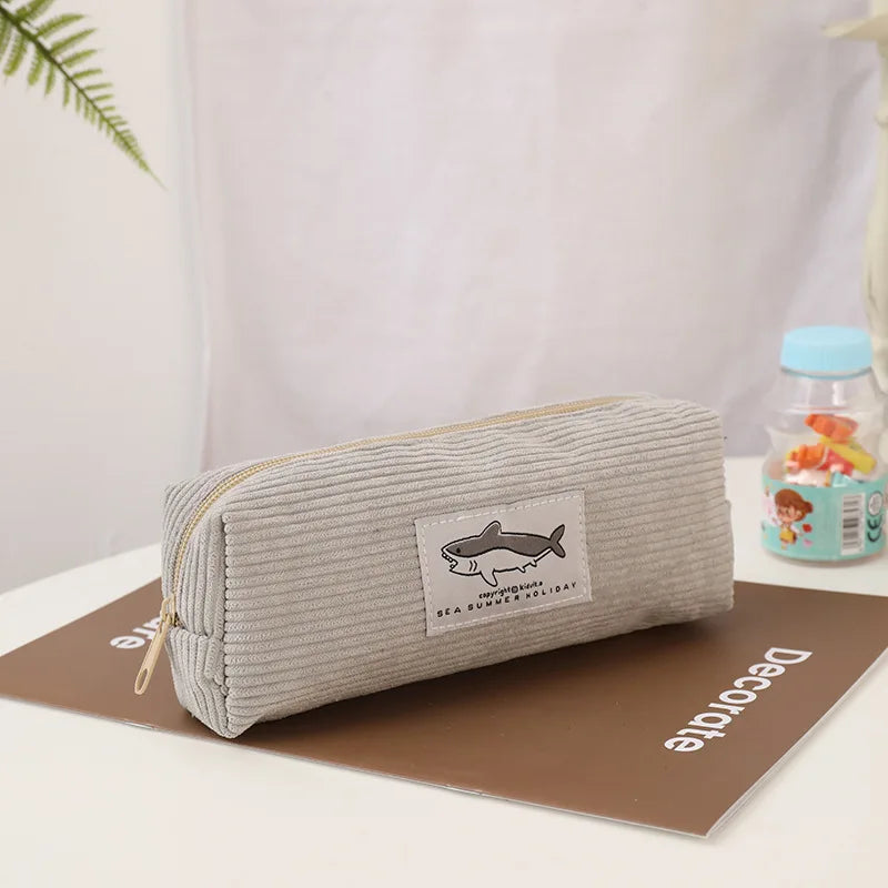 Cute Corduroy Pencil Case