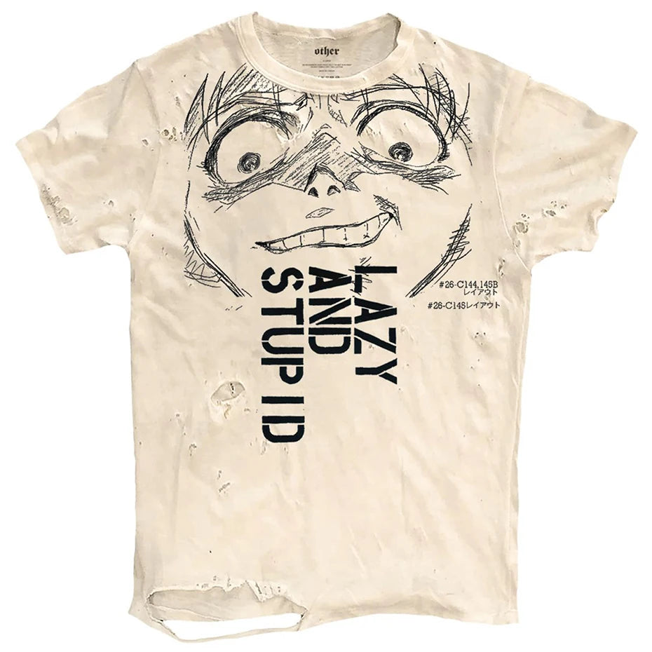Vintage Ripped T Shirts Men Streetwear Harajuku Graphic