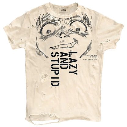 Vintage Ripped T Shirts Men Streetwear Harajuku Graphic