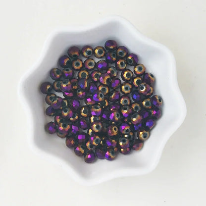 50pcs 4*6mm Rondelle Austria faceted Flat Acrylic Round Beads