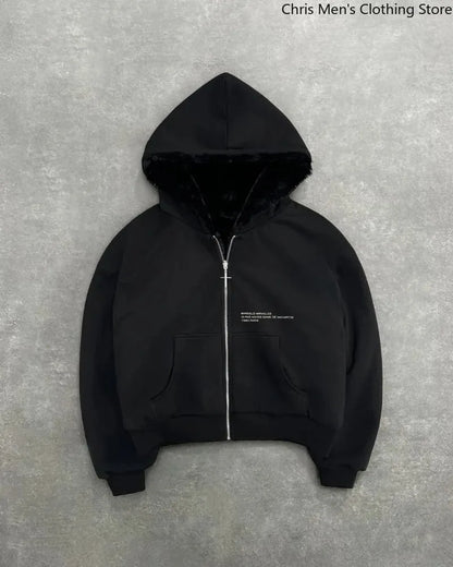 Harajuku Loose Zipper Hoodie