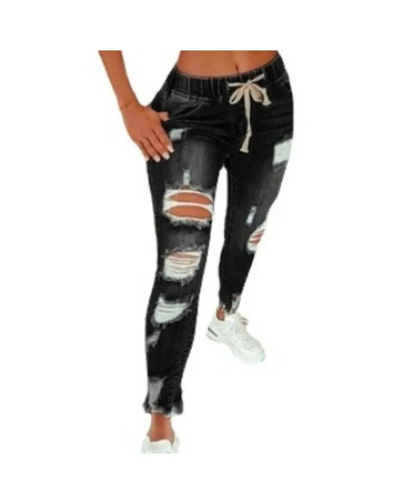 Cute Tight Waist Jeans