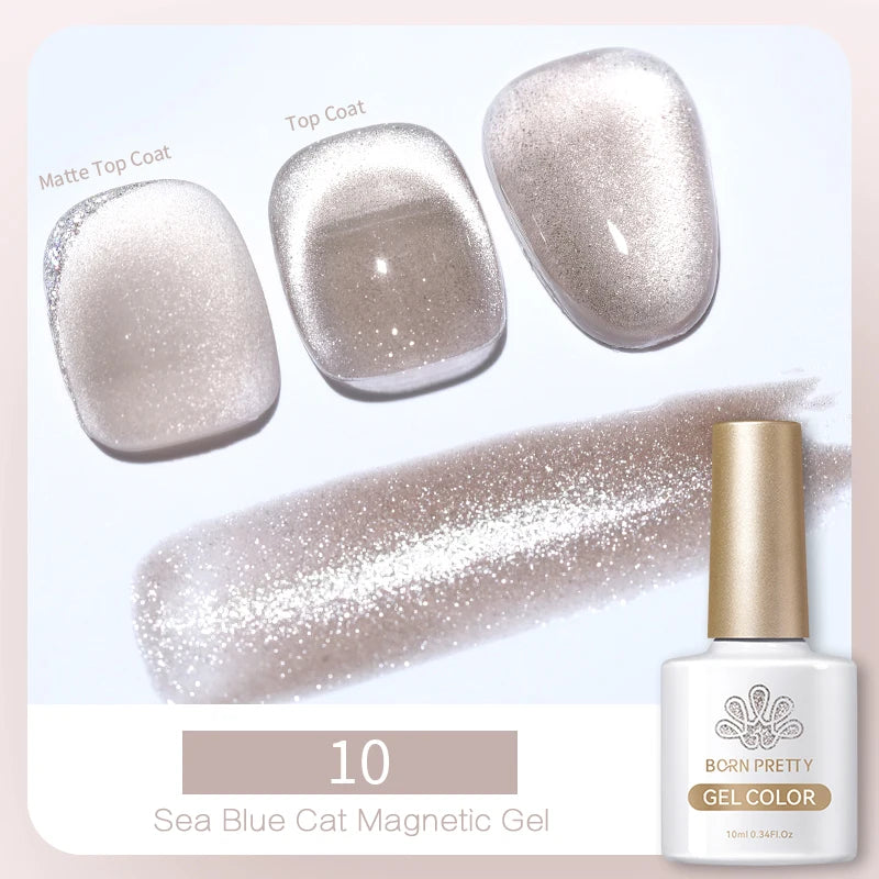 BORN PRETTY 10ml Pink Glass Cat Magnetic Gel