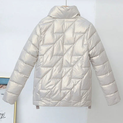 Women Winter Parkas Glossy Down