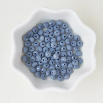50pcs 4*6mm Rondelle Austria faceted Flat Acrylic Round Beads