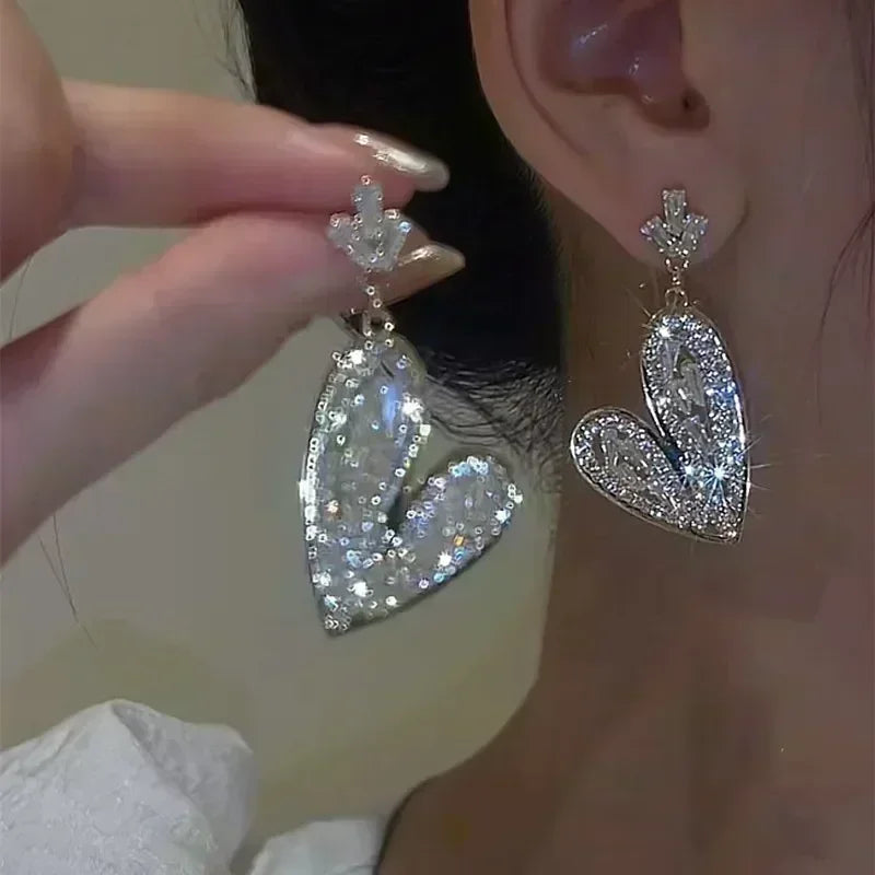 Teardrop Opal Zircon Butterfly Earrings