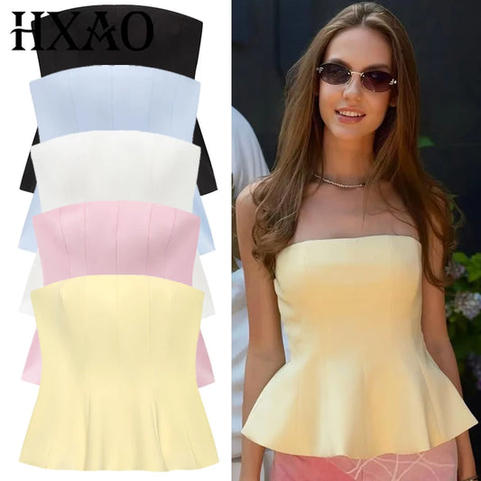 HXAO Corset Tube Top