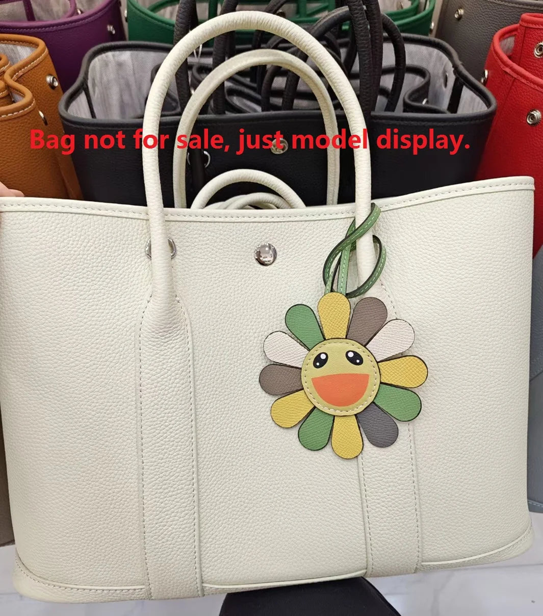 Top Genuine Leather Sun Flower Bag Charm