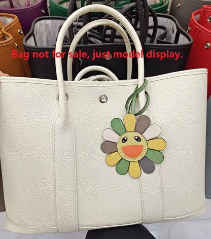 Top Genuine Leather Sun Flower Bag Charm