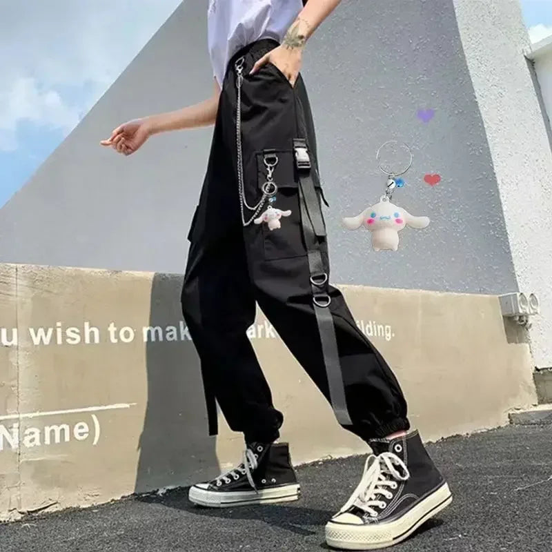 Women's Harajuku Cargo Pants 2 Piece Sets
