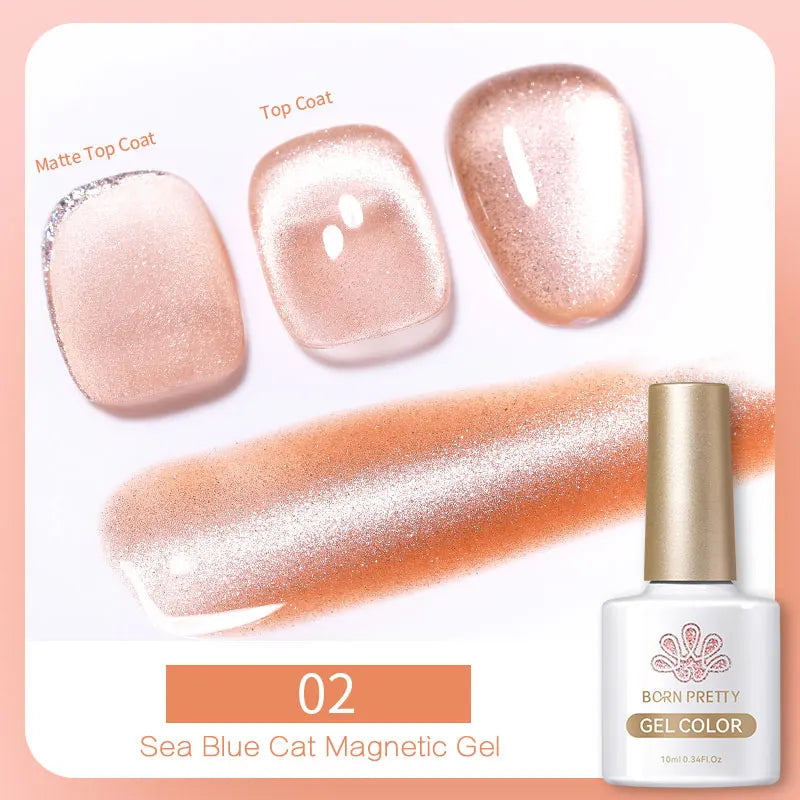 BORN PRETTY 10ml Pink Glass Cat Magnetic Gel
