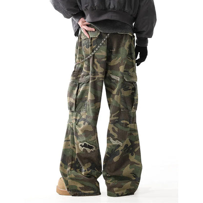 Multi-pockets Camouflage Cargo Pants Y2K Women
