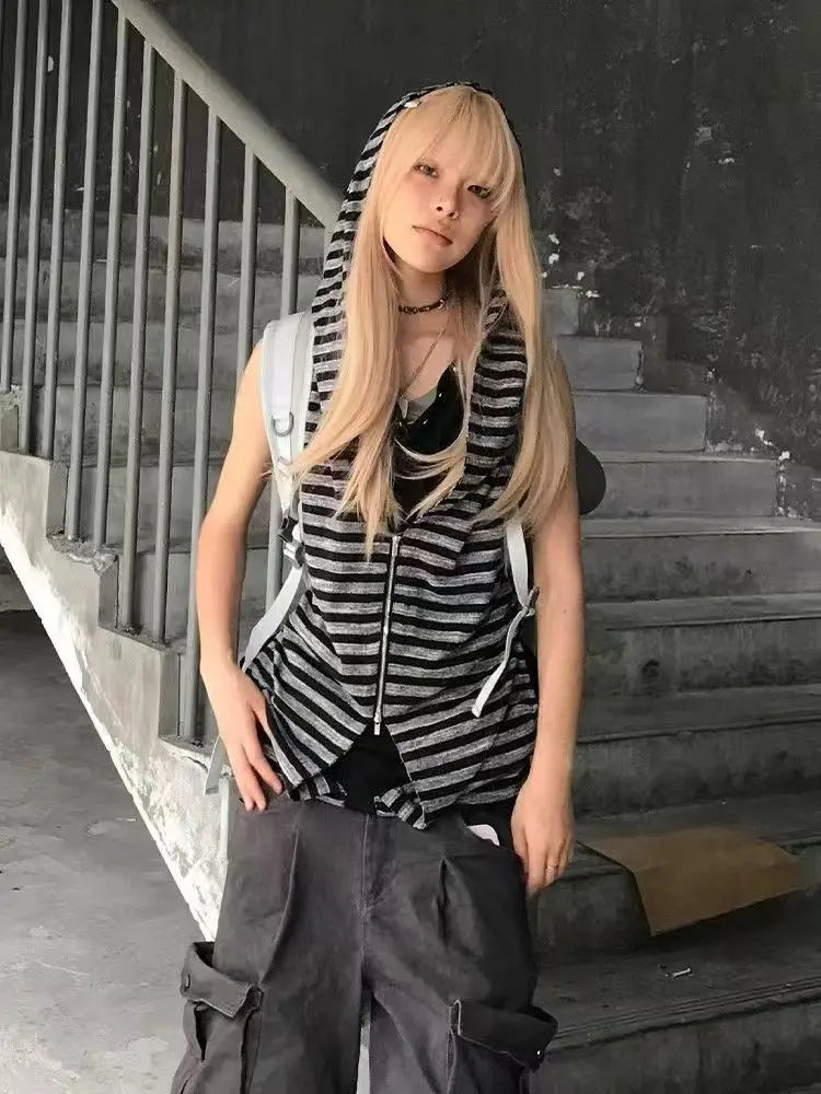 Hot Girl Gothic Fake Two Piece