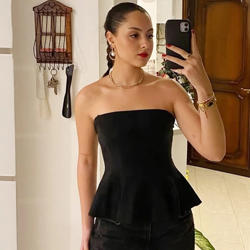 HXAO Corset Tube Top