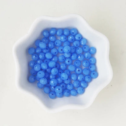 50pcs 4*6mm Rondelle Austria faceted Flat Acrylic Round Beads