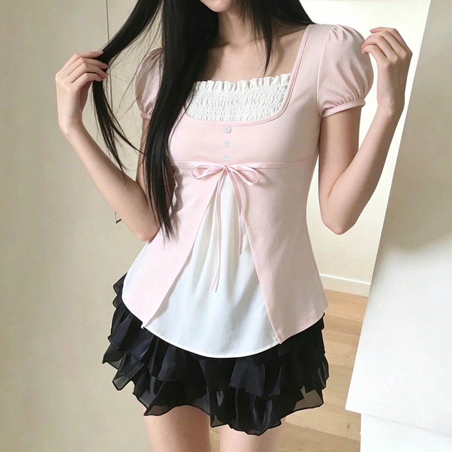 Y2K Blouse Sweet Coquette