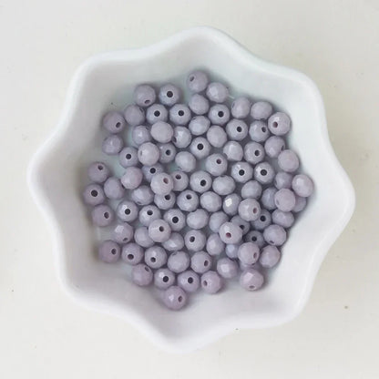 50pcs 4*6mm Rondelle Austria faceted Flat Acrylic Round Beads
