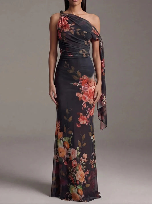 Chic Off the Shoulder Maxi Dress