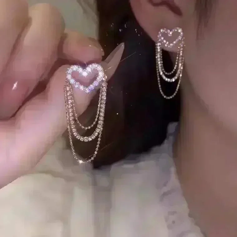 Teardrop Opal Zircon Butterfly Earrings