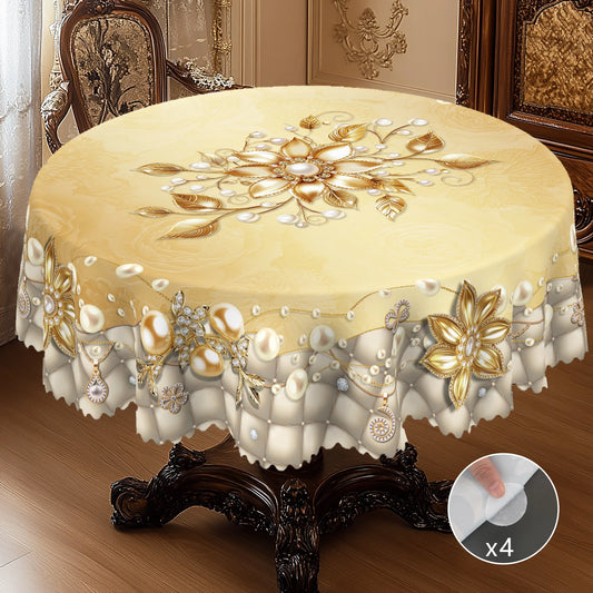 1 Piece of Floral Theme Banquet Tablecloth