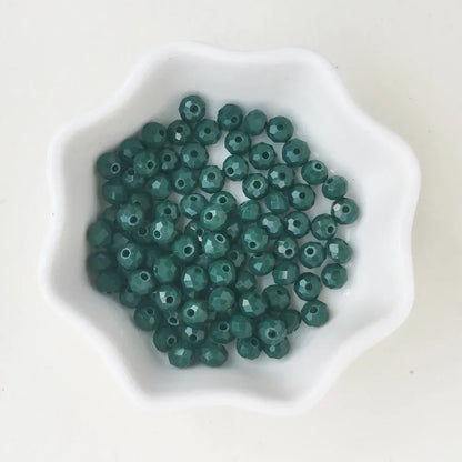 50pcs 4*6mm Rondelle Austria faceted Flat Acrylic Round Beads